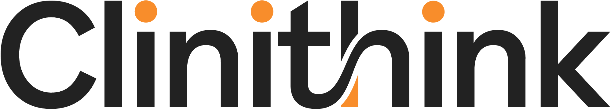 Clinithink logo, orange, black
