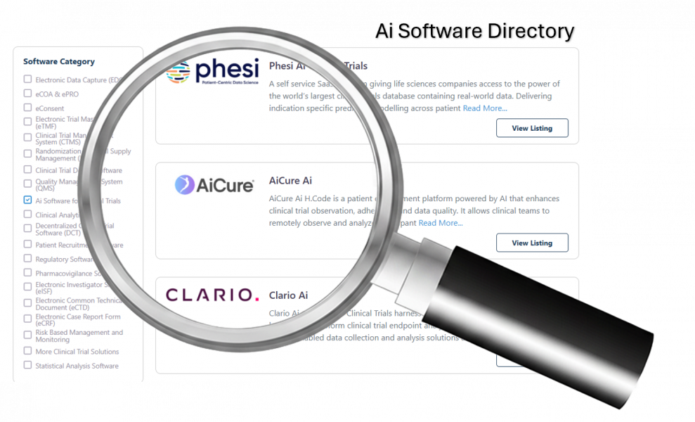 Search Ai Software Directory, Magnifying glass, software directory