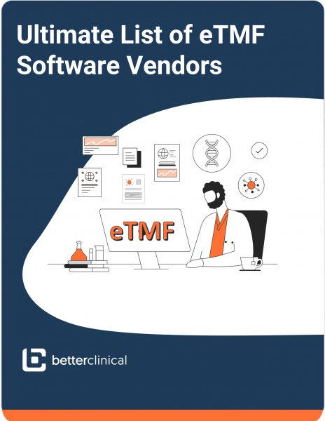 eTMF software vendor list, eGuide, illustration